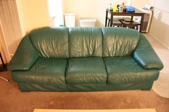 Synthetic Leather Sofa- $50 1