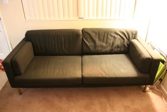 Ikea “Klamby” Black Fabric Sofa- $50 1