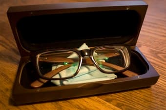 Beautiful pair of plastic + wood glasses 2