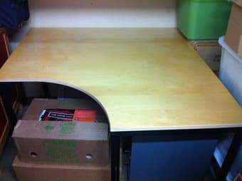 Square Desk with adjustable legs ($40) 1