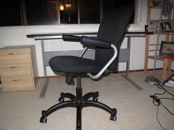 desk + office chair + small drawer ($70) 1