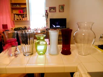 Medium to Large Glass Flower Vases - $1 for one $5 for all 1