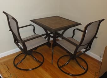 Martha Stewart Bistro Table + 2 Chairs - $150 (menlo park) 1