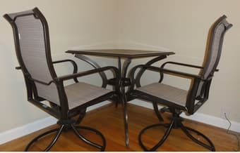 Martha Stewart Bistro Table + 2 Chairs - $150 (menlo park) 2