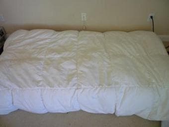 Comforter for $20 and unused pillow for $15 1