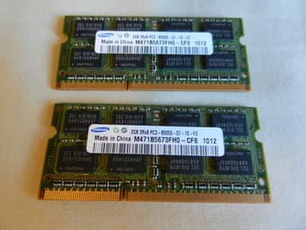 SELL laptop memory DDR3 2x2GB $20 1
