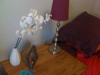 nightstand lamp and shade, $12 1