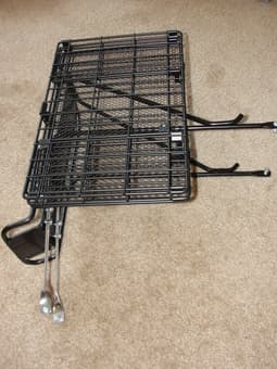 bike rack and basket, never used, 15", for $25 3