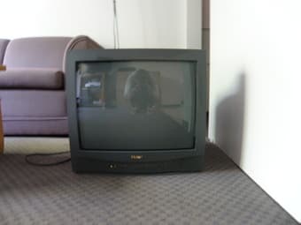 a cup of coffee for a Haier 21-inch CRT TV 2