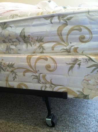 Queen size bed: mattress + box spring + metal frame - $100 1