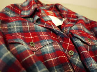 $38 - Dickies Women's Plaid Flannel Shirt, Rain Brick Plaid 2