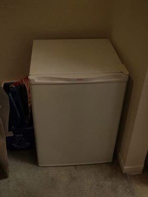 Moving sale - Fridge, table, and chair 3