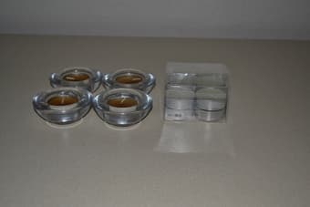 Small Candleholders with candles Crate &Barrel 2