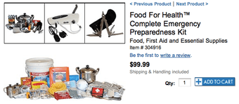 Complete Emergency Preparedness Kit - $80 (bought for $100).  New. 1