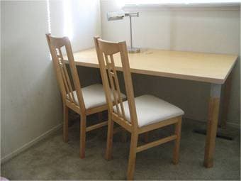 Ikea Full Size Bed+Table with two Chairs on sale 2