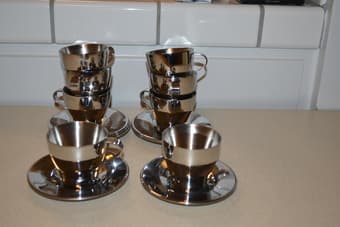 IKEA 8 coffee cups with saucer 1