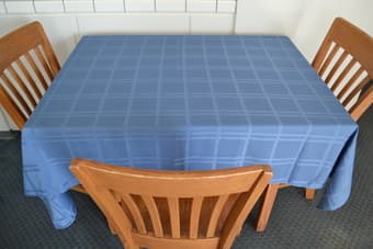 Blue tablecloth Bed bath & Beyond 1