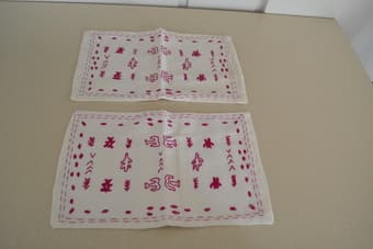 Pillow covers white and purple 2