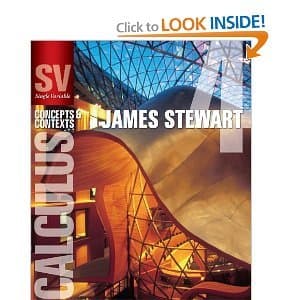 Math 41 and 42 textbook Single Variable Calculus by James Stewart Sale 1