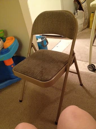 three folded chairs for sale---$10 for all 1
