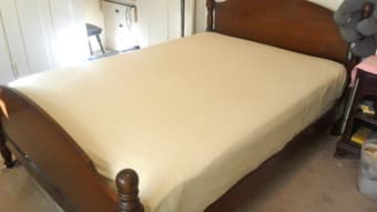 IKEA Queen complete bed set $60 (comforter, mett, sheet, 2 pillows) 2