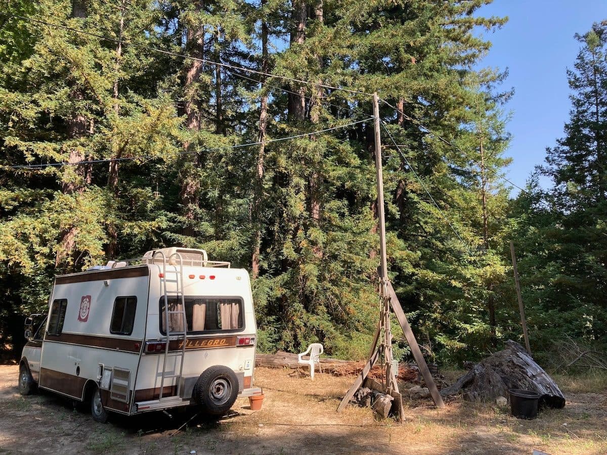 Quiet Secluded RV in 45 acre Redwood Retreat 1
