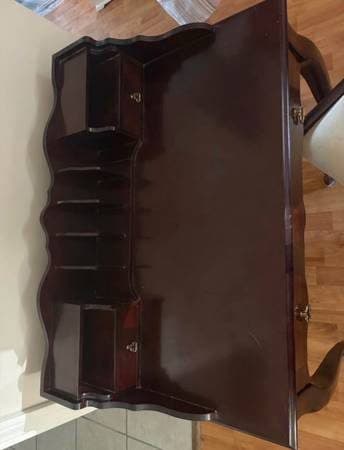 1990's Bombay Writing Desk and Chair 2