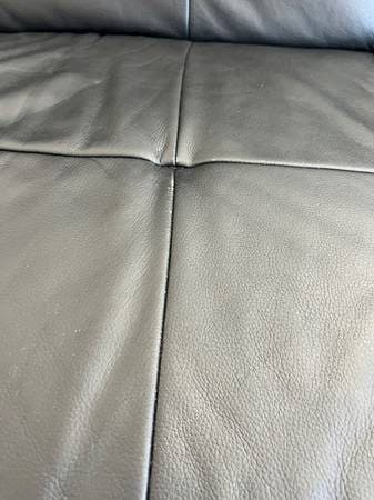 Black leather sectional 3