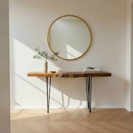 Black Walnut Live Edge Console / Entry Table – Handmade 1