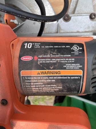 Ridgid 10” compound miter saw 3