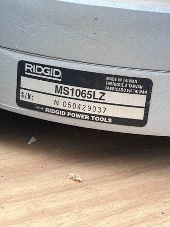 Ridgid 10” compound miter saw 2