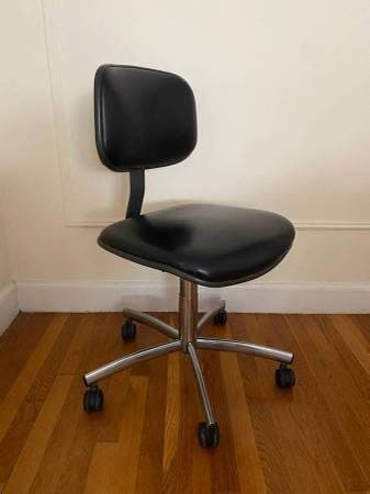 Steelcase 117 Chrome Office Desk Chair Vintage Mid-Century Modern USA 1