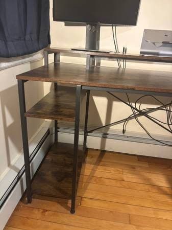 Desk for Home Office (wooden with raised laptop stand) 3