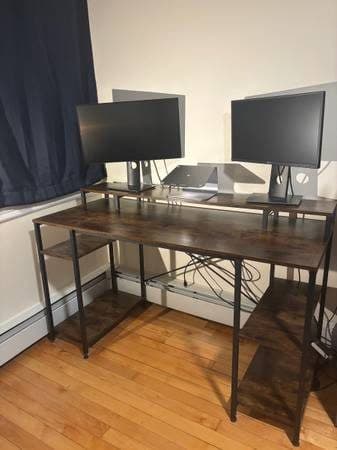 Desk for Home Office (wooden with raised laptop stand) 1