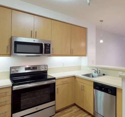 Forth and U Apartments with Wood Style Floors and Quartz Counters 3