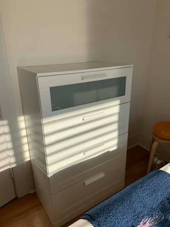 white 4-drawer Ikea dresser 1