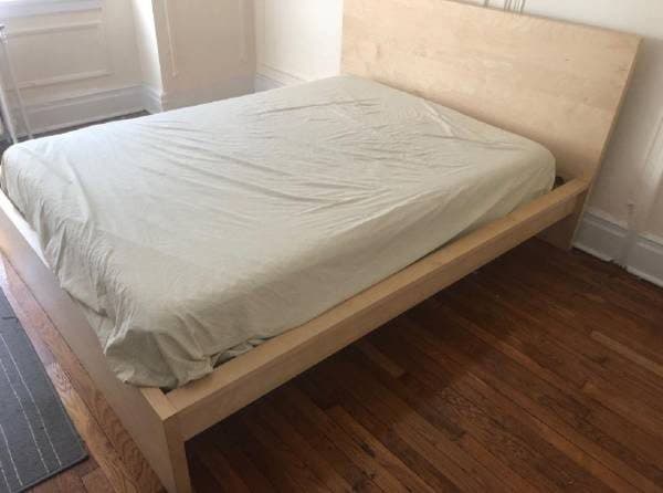 Ikea MALM Queen Size Bed Frame with Mattress in Excellent Condition Like a New 1