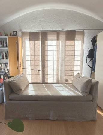 High Quality Linen Sofa + Independent Rollout Trundle Bed 1