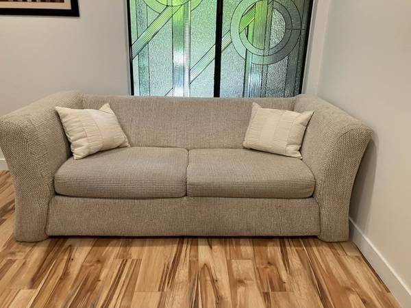 Sofa bed + mattress, cream color 1