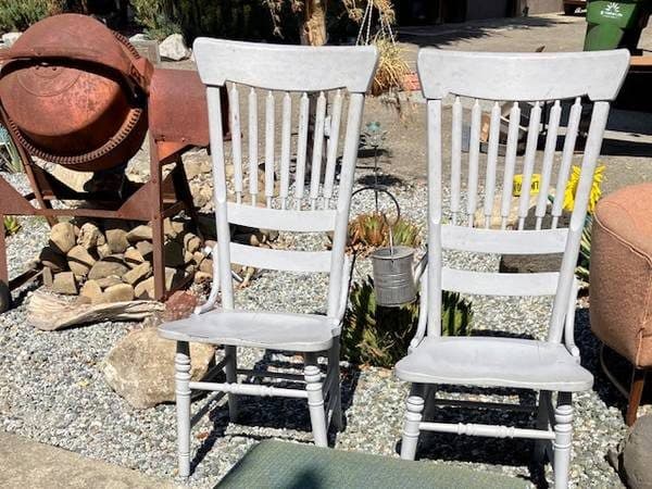 2 Solid Oak Chairs 1