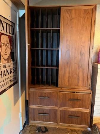 Stunning custom-made teak, music cabinets 2