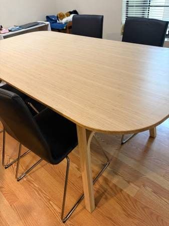 Dining table, light bamboo, 70 7/8x35 3/8 " 2
