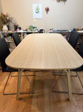 Dining table, light bamboo, 70 7/8x35 3/8 " 1