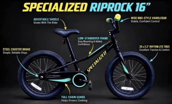 🏁 Like NEW~ Specialized RipRock 16” Kids Bike 👀 Spec Order Color 👀 2