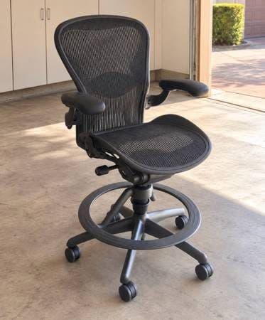 Herman Miller Classic Aeron Drafting/Stool Chair Fully Loaded 1