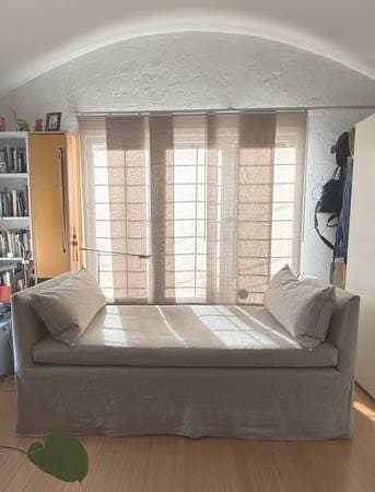 High Quality Linen Sofa + Independent Rollout Trundle Bed 1