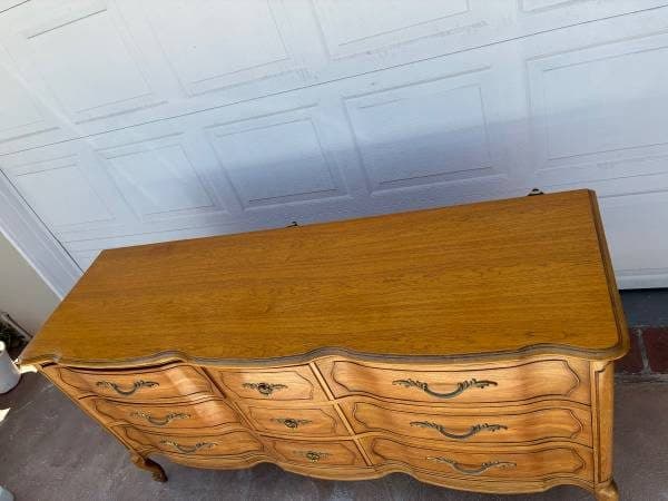 Vintage French provincial 9 drawer dresser 3