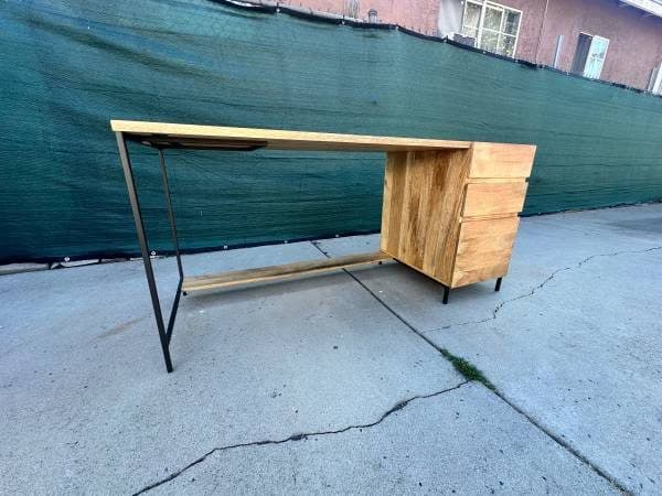 West Elm Industrial Modular Desk With Drawers And Cabinet 1