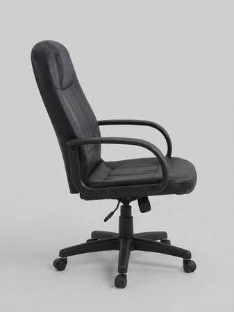 Black leather office chair for sale. 2