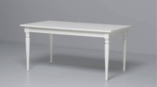 White Rectangular Ikea Ingatorp Extendable Dining Table - FREE 1
